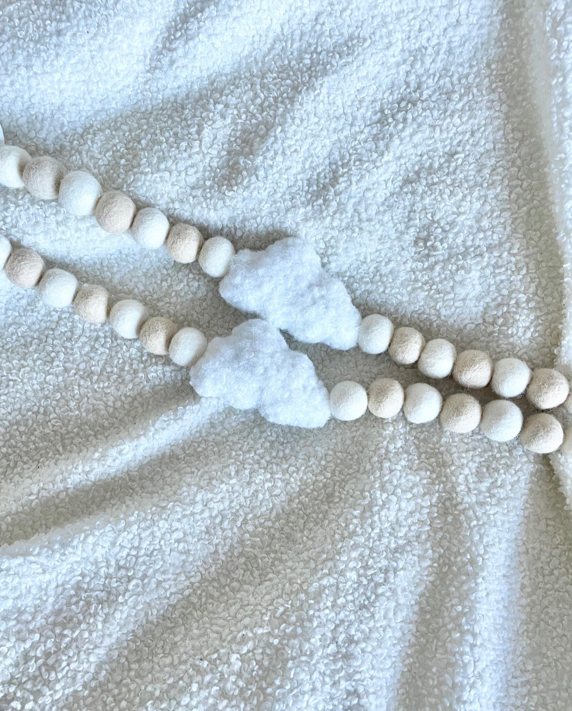 Boucle cloud curtain tie backs