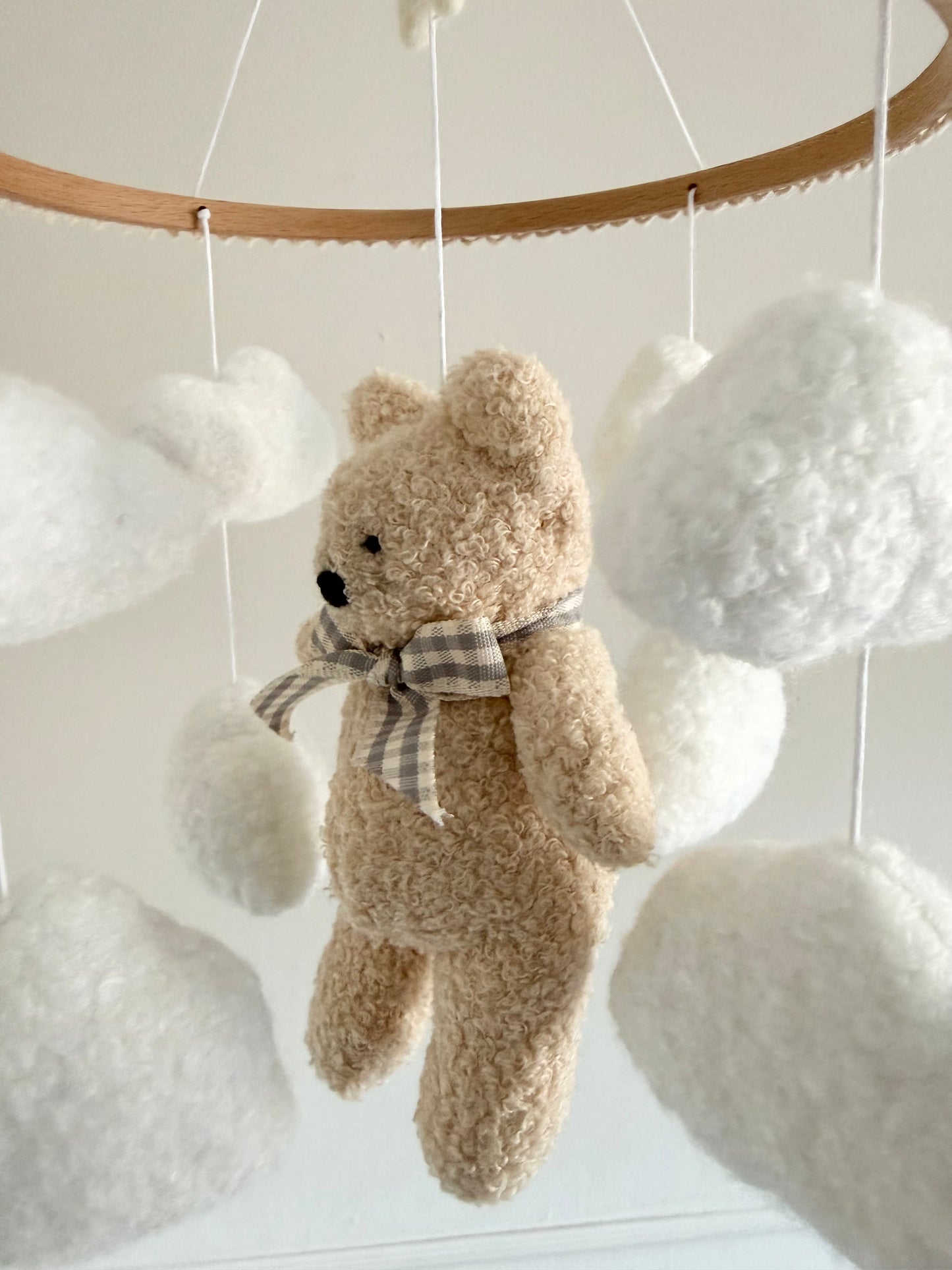 BOUCLE TEDDY AND CLOUD cot mobile