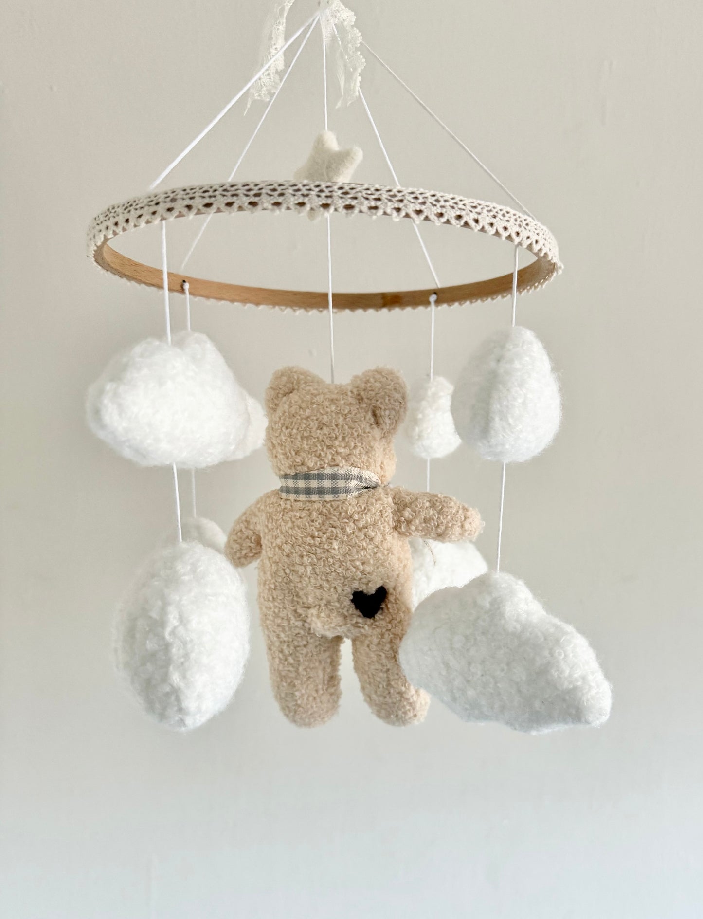 BOUCLE TEDDY AND CLOUD cot mobile