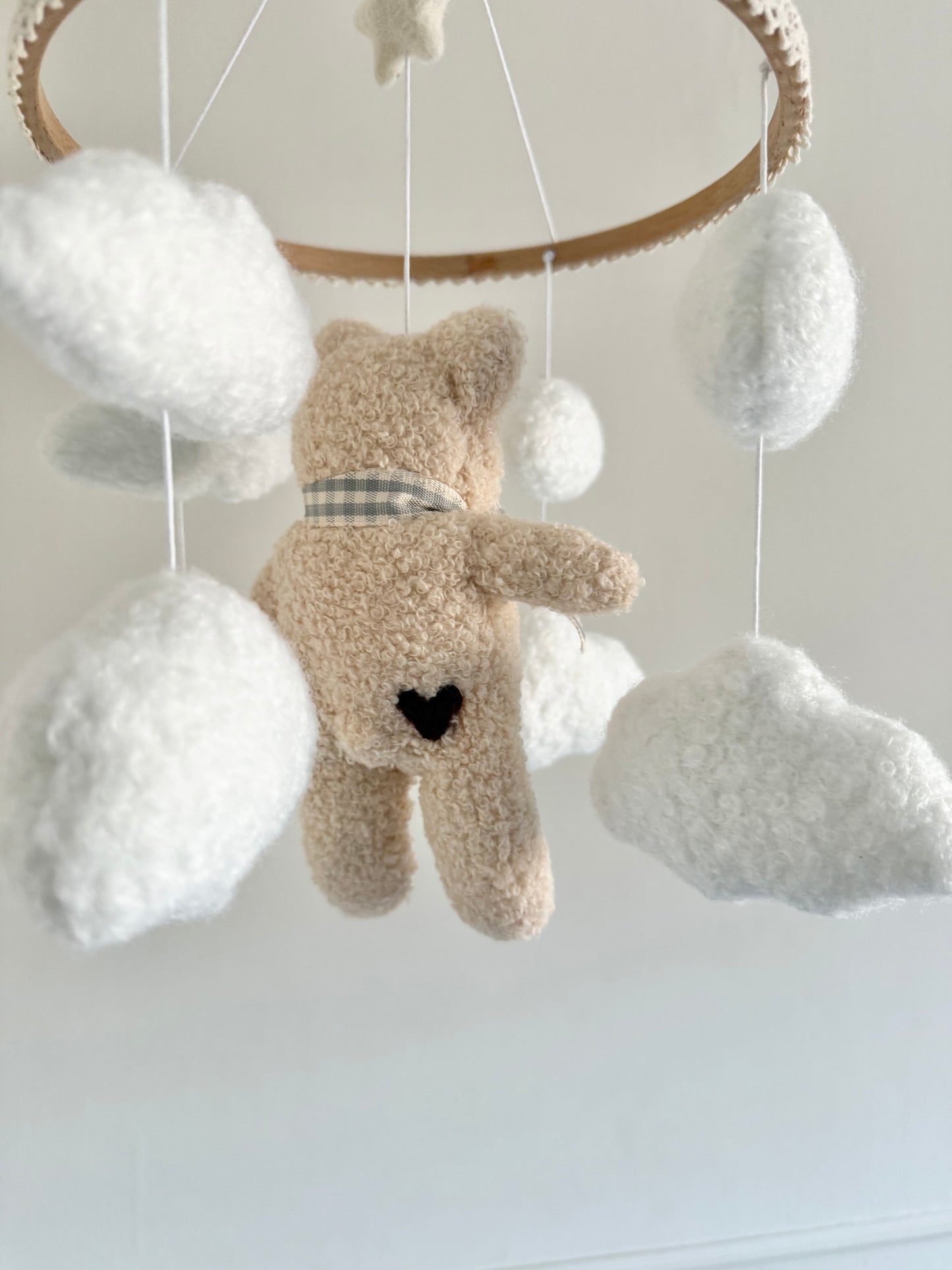 BOUCLE TEDDY AND CLOUD cot mobile